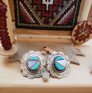 Inlay Turquoise Earrings